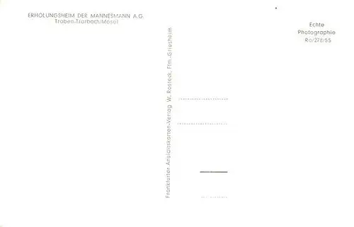 AK / Ansichtskarte  Traben-Trarbach_Mosel Erholungsheim der Mannesmann AG Speiseraum