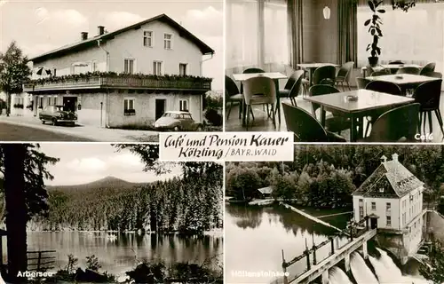 AK / Ansichtskarte 73952116 Koetzting Cafe Pension Kauer Gaststube Arbersee Hoellensteinsee