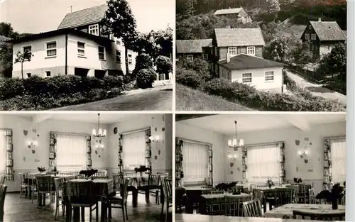 AK / Ansichtskarte  Giessuebel_Schleusegrund Gasthaus Waldfrieden Gastraeume