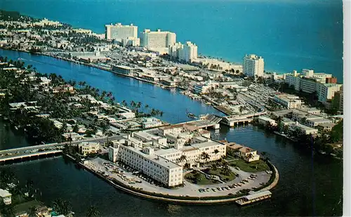AK / Ansichtskarte 73952240 Miami_Beach Fliegeraufnahme mit Hotel Row und St Francis Hospital