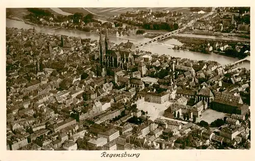 AK / Ansichtskarte  REGENSBURG Fliegeraufnahme