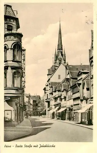 AK / Ansichtskarte  Peine Breite Strasse mit Jakobikirche