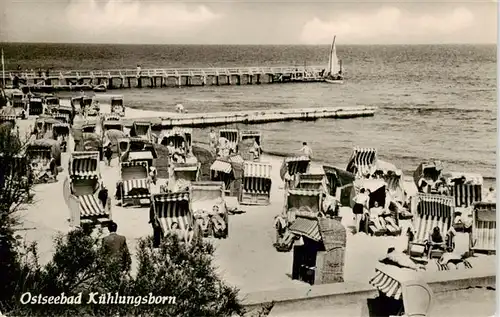 AK / Ansichtskarte  Kuehlungsborn_Ostseebad Strand Seebruecke