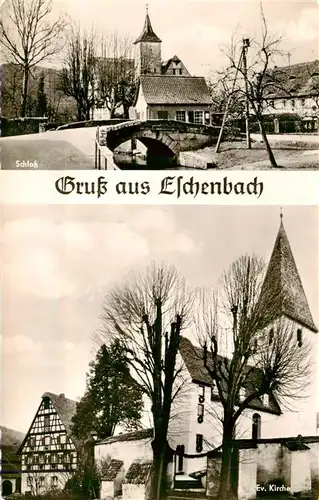 AK / Ansichtskarte 73952352 Eschenbach__Hersbruck_Bayern Schloss Ev Kirche