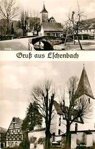 AK / Ansichtskarte  Eschenbach__Hersbruck_Bayern Schloss Ev Kirche