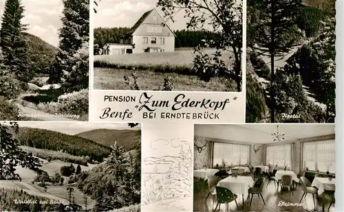 AK / Ansichtskarte 73952371 Benfe Waldweg Pension Zum Ederkopf Ilsetal Waldtal bei Benfe Esszimmer