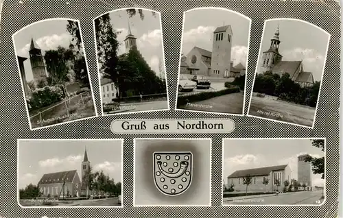 AK / Ansichtskarte 73952373 Nordhorn St Augustinuskirche Luth Kirche Marienkirche Alte ref Kirche Ev ref Kirche Elisabethkirche