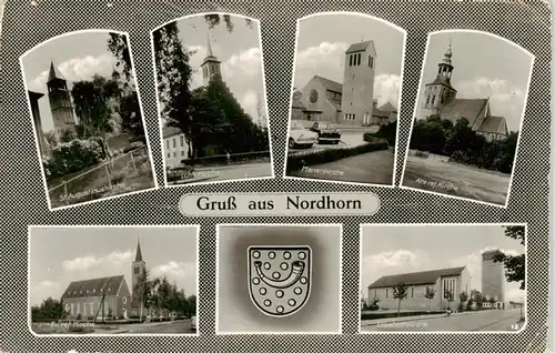 AK / Ansichtskarte  Nordhorn St Augustinuskirche Luth Kirche Marienkirche Alte ref Kirche Ev ref Kirche Elisabethkirche