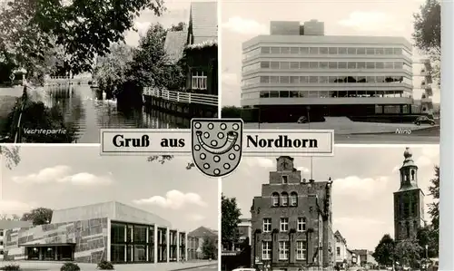 AK / Ansichtskarte 73952374 Nordhorn Vechtepartie Nino Rathaus Turm