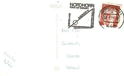 AK / Ansichtskarte 73952374 Nordhorn Vechtepartie Nino Rathaus Turm