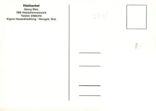 AK / Ansichtskarte  Simonswald_Simonswaeldertal Vitztinerhof