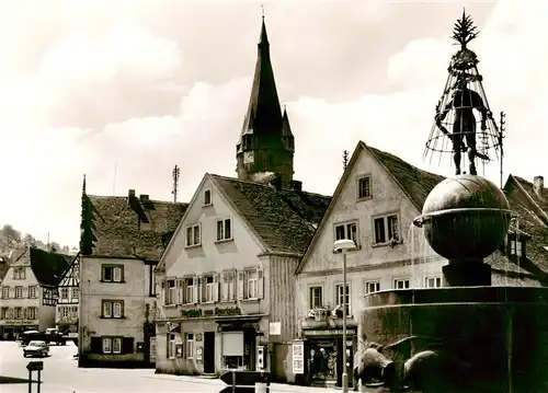 AK / Ansichtskarte  Ottweiler Marktplatz mit Brunnen