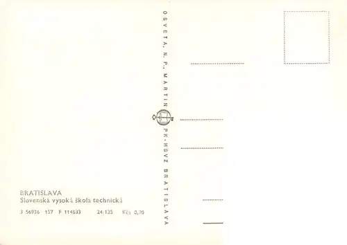 AK / Ansichtskarte  BRATISLAVA_Pressburg_Pozsony_SK Slovenska vysoka skola technicka