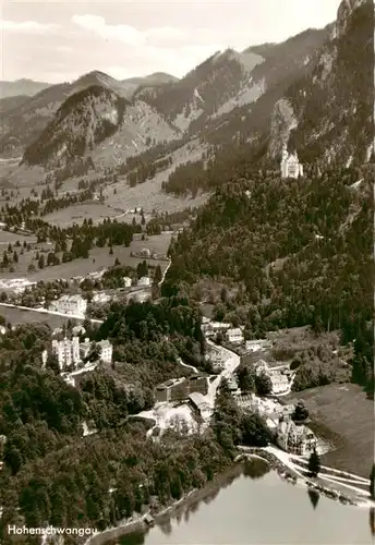 AK / Ansichtskarte  Hohenschwangau_Bayern Fliegeraufnahme mit Schloss