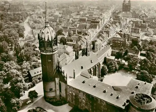 AK / Ansichtskarte 73952493 Wittenberg__Lutherstadt Panorama mit Kirche