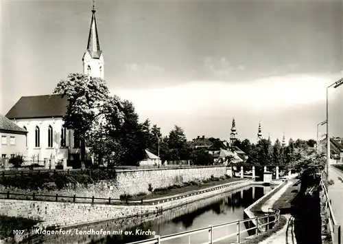 AK / Ansichtskarte 73952499 Klagenfurt_Woerthersee_AT Lendhafen mit ev Kirche