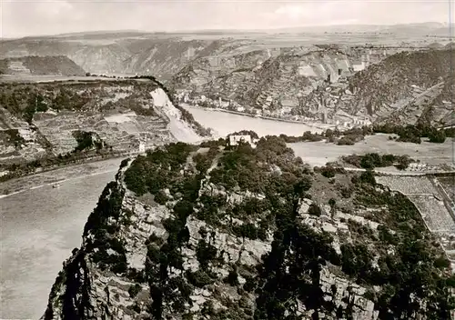 AK / Ansichtskarte  St_Goar_Rhein Fliegeraufnahme mit Loreley