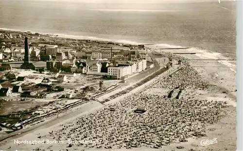 AK / Ansichtskarte  Borkum_Nordseebad Panorama Strand Kueste