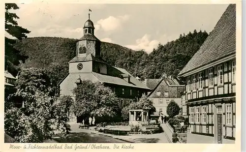 AK / Ansichtskarte  Bad_Grund Blick zur Kirche Moor- und Fichtennadelbad