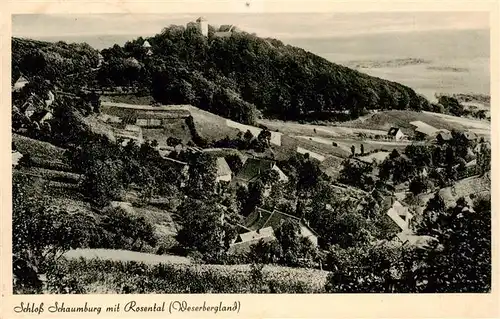 AK / Ansichtskarte 73952610 Schaumburg__Schloss_Weser Panorama Rosental Weserbergland