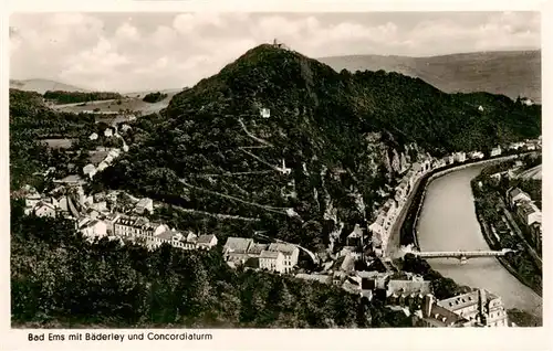 AK / Ansichtskarte  BAD_EMS Panorama mit Baederley und Concordiaturm