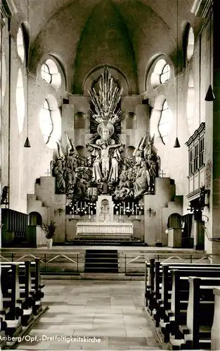 AK / Ansichtskarte 73952639 Amberg_Oberpfalz Dreifaltigkeitskirche Innenansicht Altar