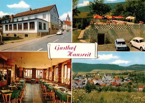 AK / Ansichtskarte  Rothenkirchen_Oberfranken Gasthof Hansreit Gastraum Terrasse Panorama