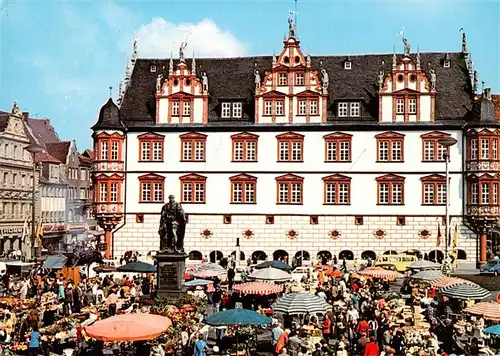 AK / Ansichtskarte  Coburg_Bayern Stadthaus Marktplatz