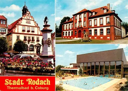 AK / Ansichtskarte  Coburg_Bayern Rathaus Thermalbad