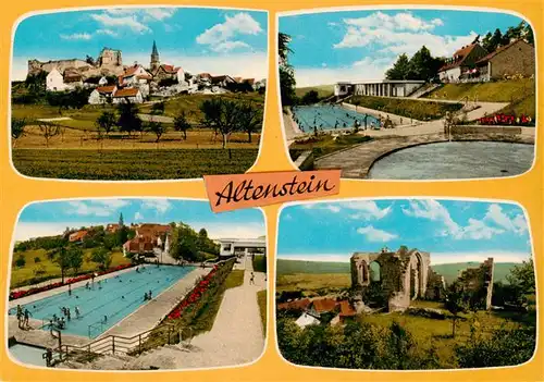 AK / Ansichtskarte  Altenstein_Hassberge Schloss Schwimmbad Ruine