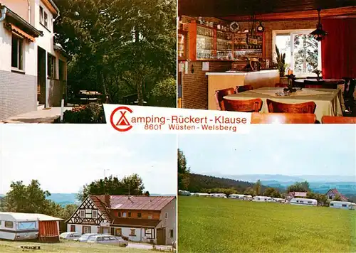 AK / Ansichtskarte  Welsberg_Itzgrund_Coburg_Bayern Camping Rueckert Klause Gastraum Panorama