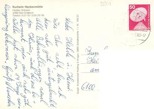 AK / Ansichtskarte 73952727 Bad_Endbach Kurheim Heckenmuehle Hallenbad Gastraum