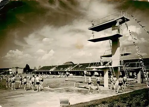 AK / Ansichtskarte  Reutlingen_BW Freibad Sprungturm