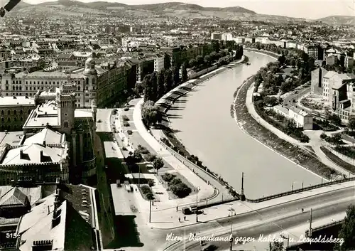 AK / Ansichtskarte 73952795 Wien_AT Donaukanal gegen Kahlen- und Leopoldsberg