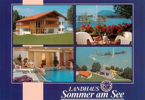 AK / Ansichtskarte 73952809 Fuessen_am_Lech_Allgaeu_Bayern Landhaus Sommer am See Bootshafenrestaurant Hallenbad