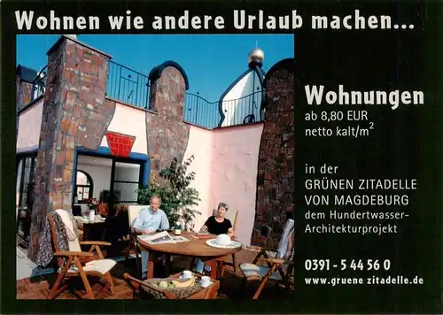 AK / Ansichtskarte 73952819 Magdeburg Wohnungen in der Gruenen Zitadelle