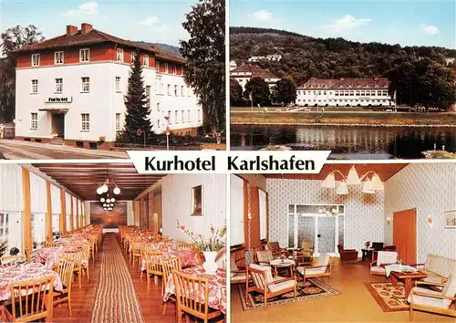 AK / Ansichtskarte  Karlshafen_Bad Kurhotel Karlshafen Panorama Gastraeume