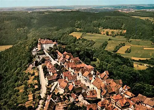 AK / Ansichtskarte  Langenburg_Wuerttemberg Schloss Langenburg Fliegeraufnahme