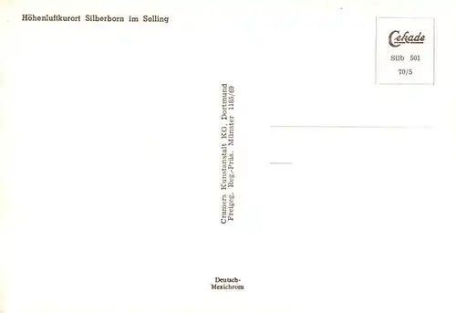 AK / Ansichtskarte  Silberborn_Holzminden_Solling Fliegeraufnahme