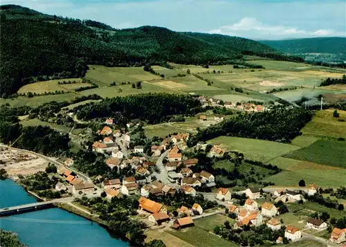 AK / Ansichtskarte  Hemfurth-Edersee_Edertal Fliegeraufnahme