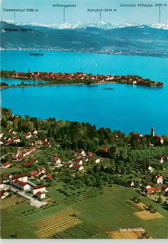 AK / Ansichtskarte  Lindau__Bodensee Fliegeraufnahme mit Bad Schachen