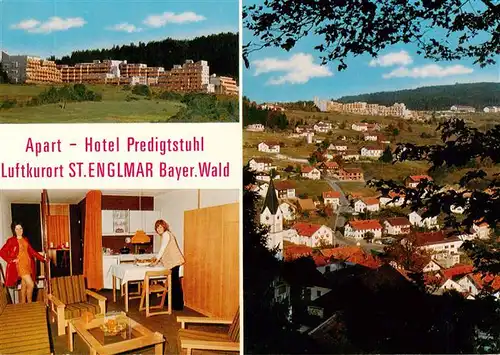 AK / Ansichtskarte 73952932 St_Englmar Apart Hotel Predigtstuhl Gaststube Panorama