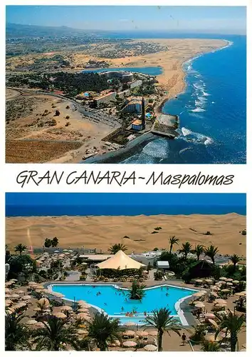 AK / Ansichtskarte 73952949 Maspalomas_Gran_Canaria_ES Fliegeraufnahme mit Schwimmbad