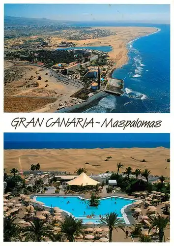 AK / Ansichtskarte  Maspalomas_Gran_Canaria_ES Fliegeraufnahme mit Schwimmbad