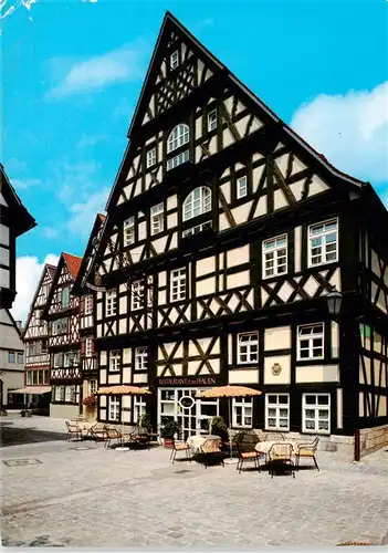 AK / Ansichtskarte 73952951 Schorndorf__Wuerttemberg Fachwerkhaeuser Restaurant zum Pfauen