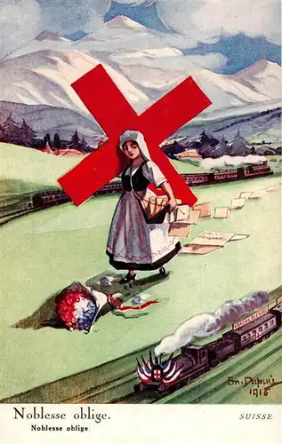 AK / Ansichtskarte  Rotes_Kreuz_Red_Cross_Croix_Rouge Noblesse oblige Suisse