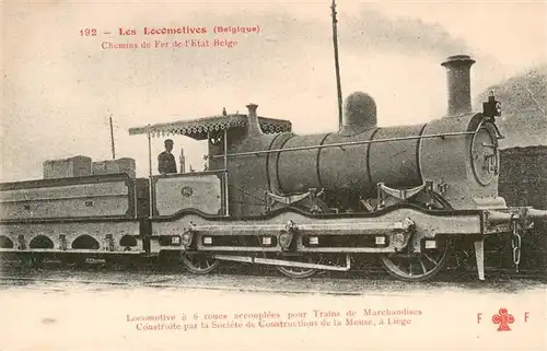 AK / Ansichtskarte  Lokomotive_Eisenbahn_Railway 192 Chemins de Fer Belge Liege