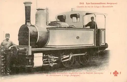 AK / Ansichtskarte  Lokomotive_Eisenbahn_Railway Chemin de fer Liege a Maestricht Belgium