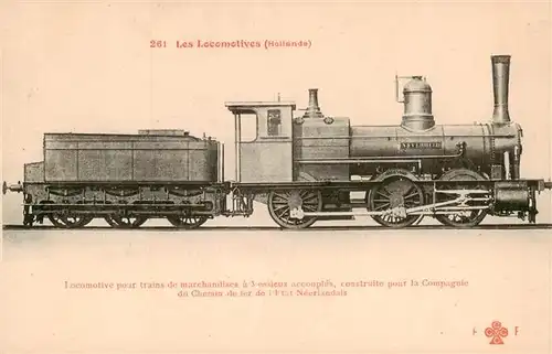 AK / Ansichtskarte  Lokomotive_Eisenbahn_Railway Chemin de fer Neerlandais Hollande