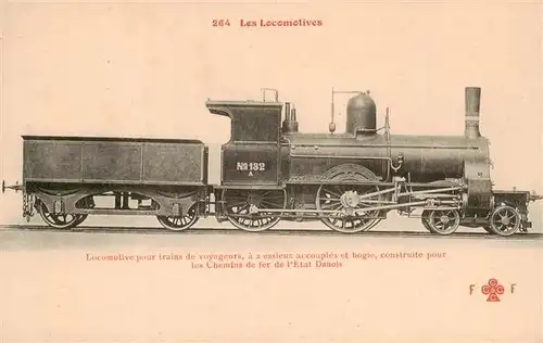 AK / Ansichtskarte  Lokomotive_Eisenbahn_Railway Nr.132 A Chemain de fer Danois 